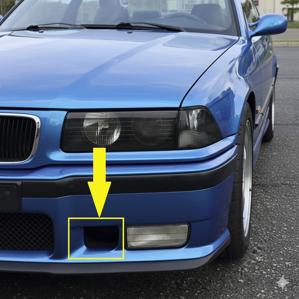 Conduits d'aération de freins 75mm pour BMW E36 M3 en ABS noir résistant