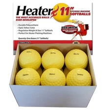 12 Pack Heater Sports 11 Inch Dimpled Pitching Machine Softballs