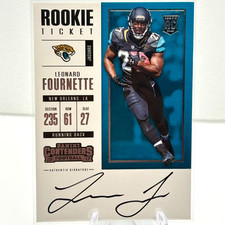 2017 Panini Contenders Leonard Fournette #310 Rookie Ticket RPS On Card Auto. rookie card picture
