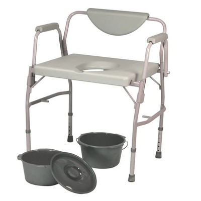 Homecraft Bariatric Drop Arm Commode 1000lb Extra Wide Adjustable Bedside