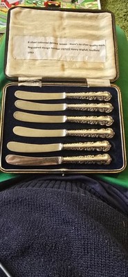Lee Henry Wigfull Sheffield 6 Silber Dessert Set 297522 datiert 1897 Sheffield