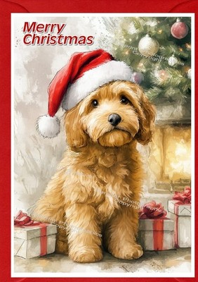 Cockapoo Hund/Gekritzel (4''x 6'') Weihnachtskarte (innen leer) Design von Starprint