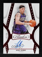 2024-25 Panini Flawless Flawless Auto Ruby 3/15 Mike Bibby #FA-MBK Auto 3d3