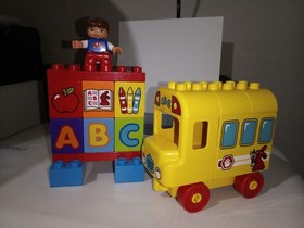 LEGO DUPLO MY FIRST BUS#10603 ABC's SCHOOL BUS RETIRED 2015 COMPLETE SET VGC