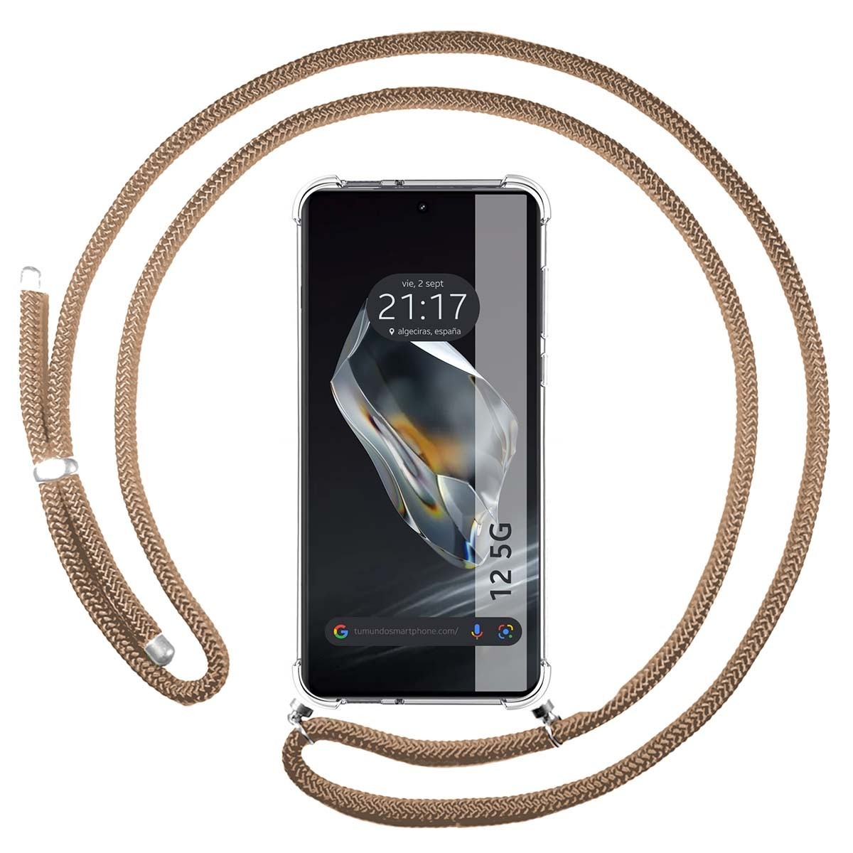 Fodera Trasparente Appesa Per Oneplus 12 5G Con Corda Camel