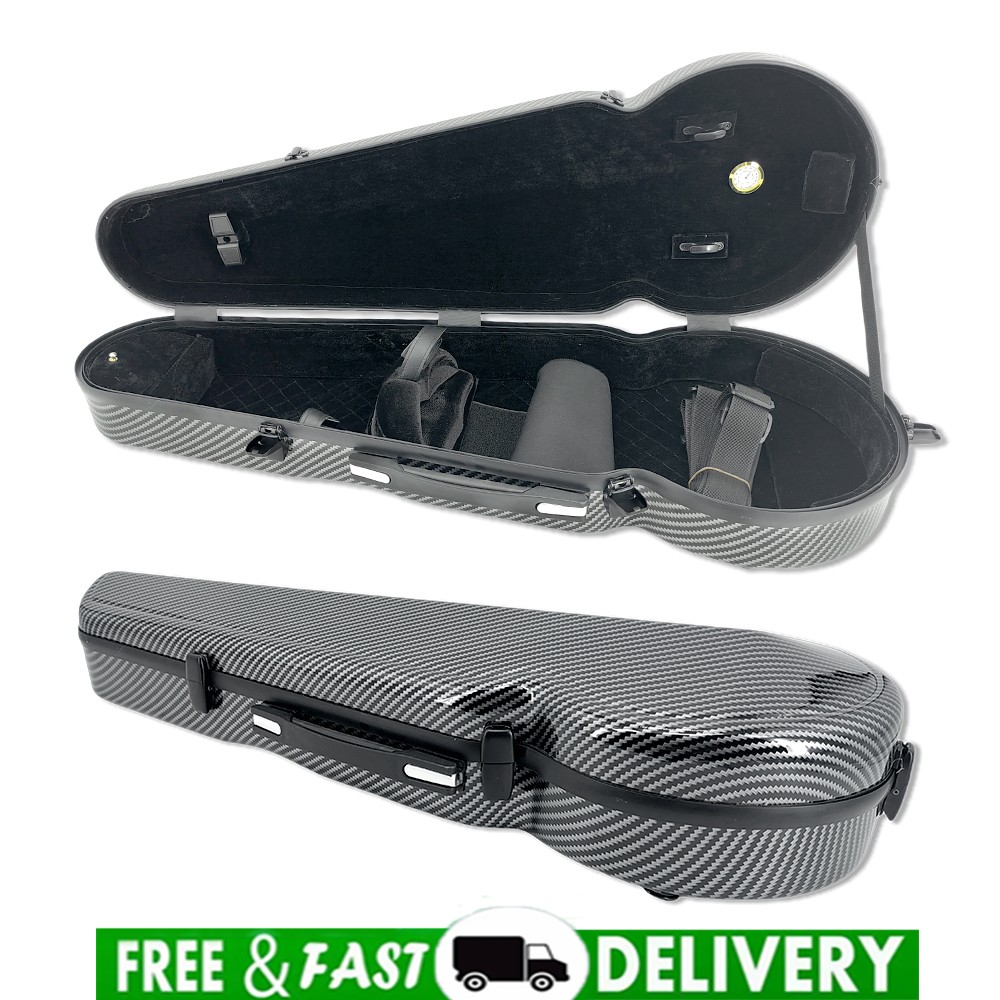 Viola Case Carbon Fiber Adjustable for 15-16.5 inch Lightweight Hard Viola Box