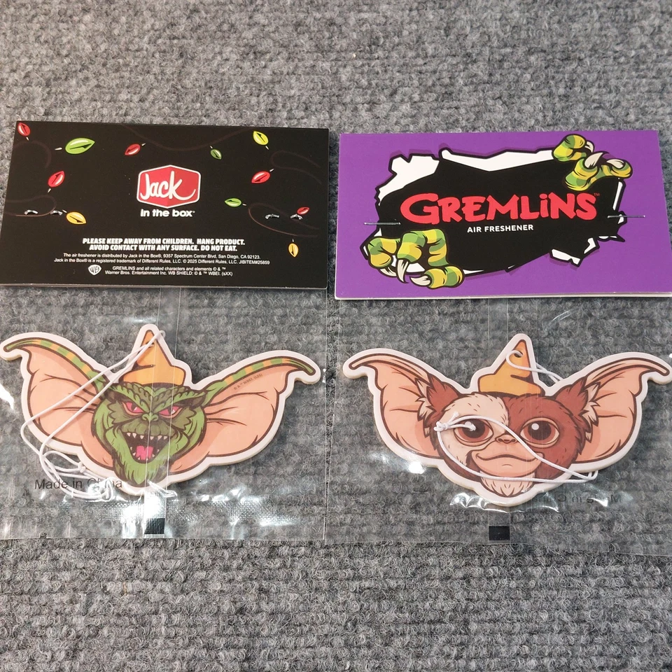 Lote de (2) Ambientador Jack In The Box Gremlins Midnight Meal - Gizmo y Rayas Foto 4 de 4