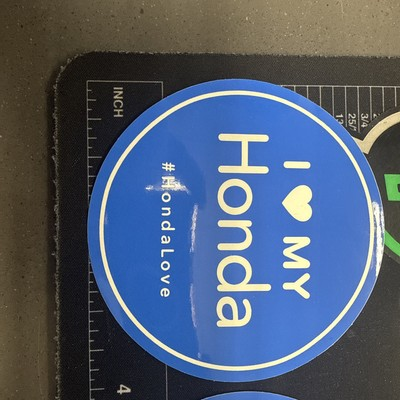 #ad Factory Honda I Love My Honda Official Sticker 4x4 $100.00