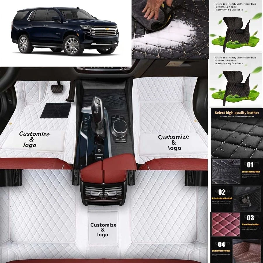 For Chevrolet Tahoe Car Floor Mats Carpets Cargo Liners Custom All Weather - Image 3 of 4