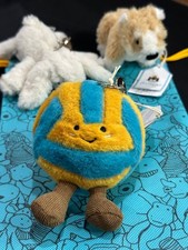 HOT Jellycat Amuseables Volleyball Plush Bag Charm Keychain NWT 2025 Authentic