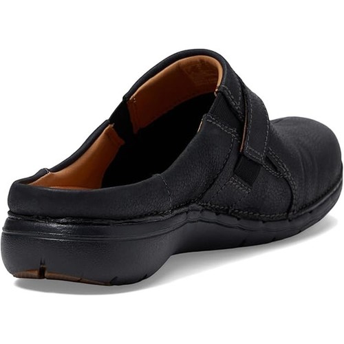 NWT Clarks Unisex Un Loop Ease Sneaker, Black Leat-Size 6 US Women - Picture 3 of 5
