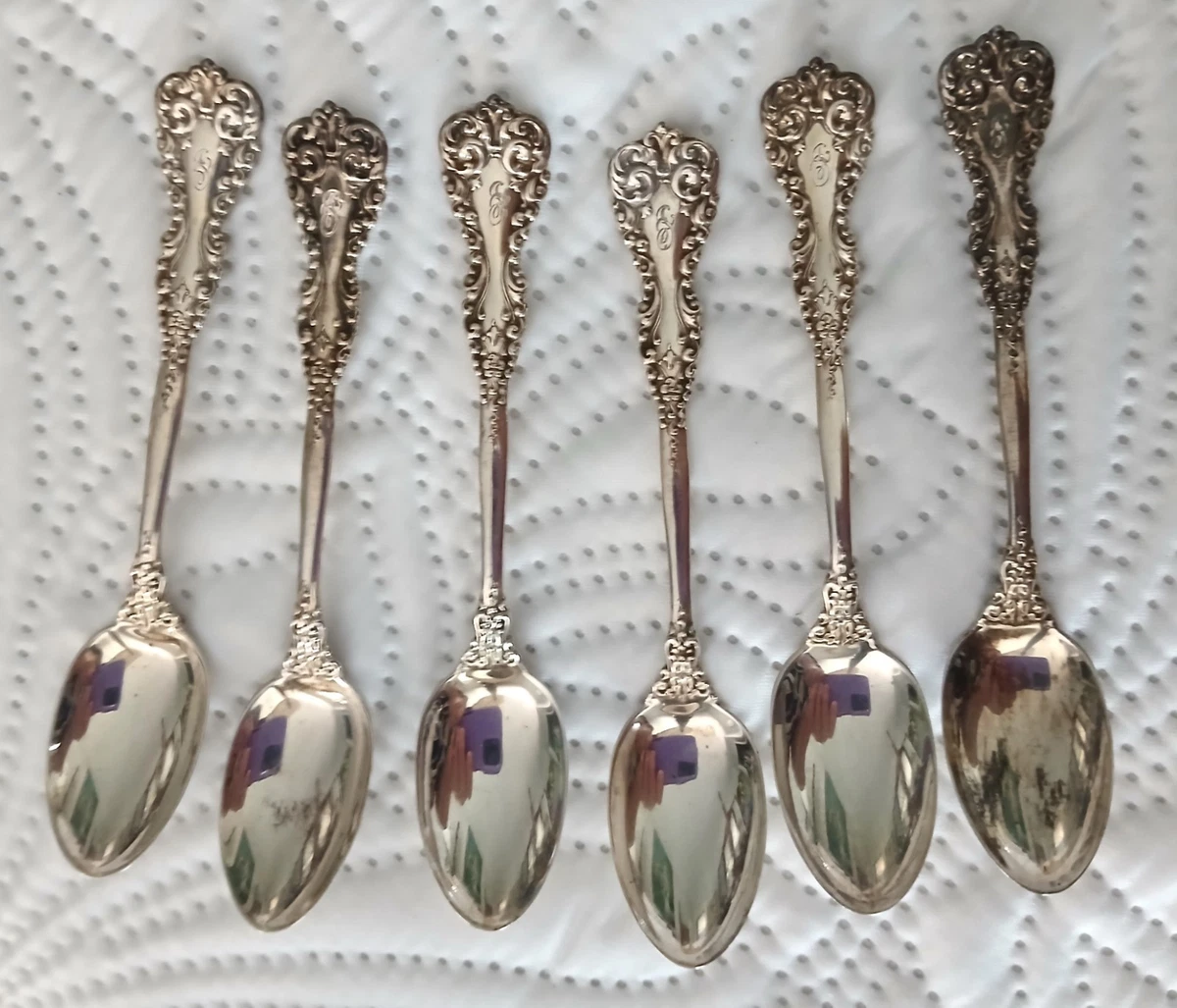 Silver Green Stone インレイ デミ スプーン Sterling Silver Demitasse Spoon for sale | eBay