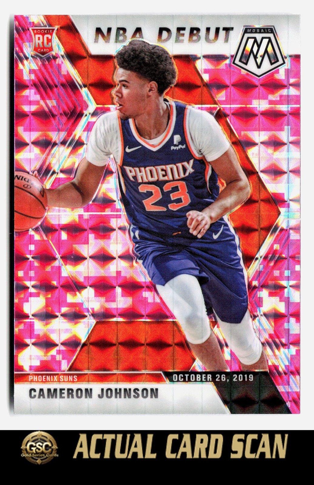 2019-20 Panini Mosaic #265 Cameron Johnson Camo Pink