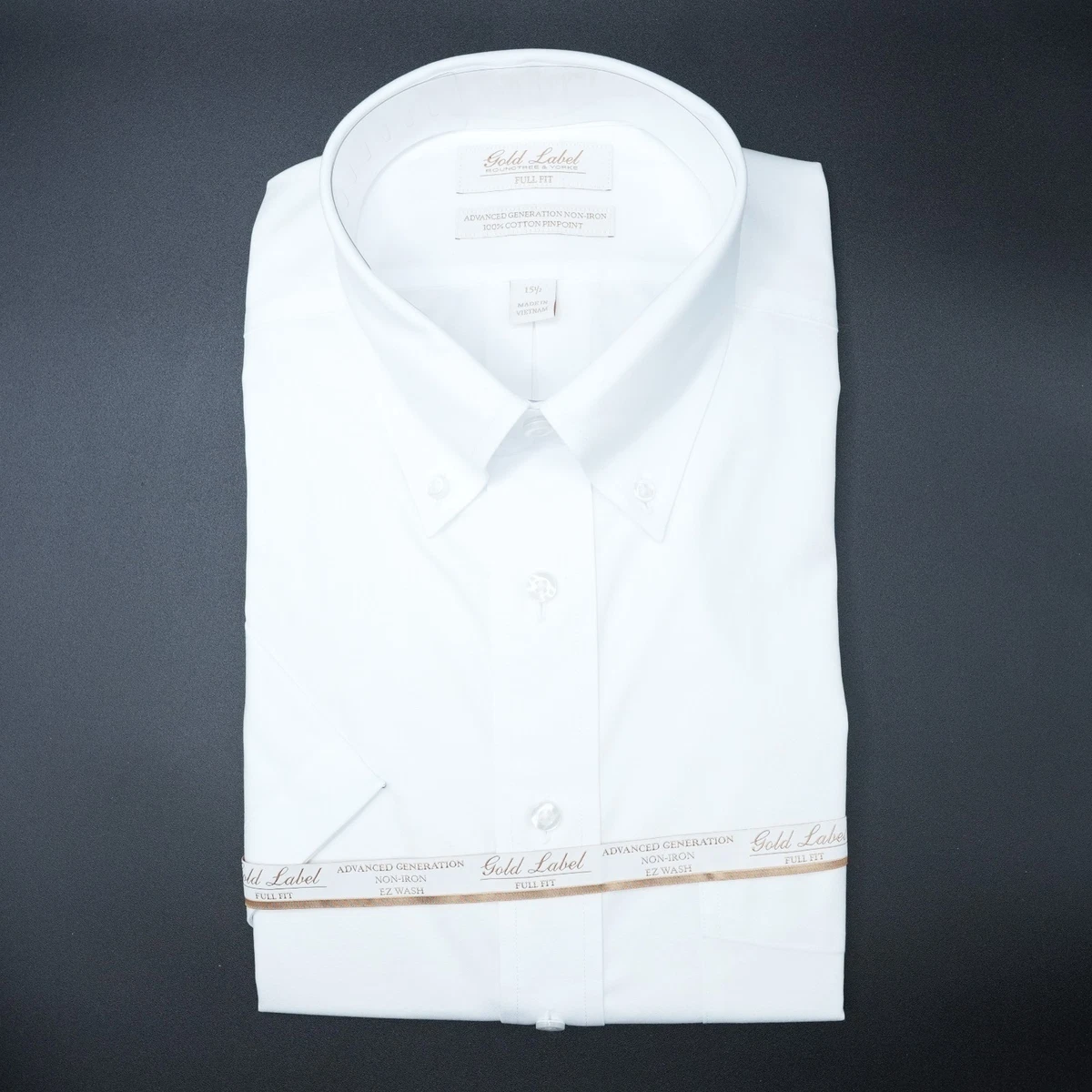 Roundtree & Yorke White Button-Down Dress Shirts for Men for sale | eBay