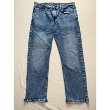 Levis 502 Regular Taper Mens Blue Denim Jeans W34 L30 Medium Wash Stretch