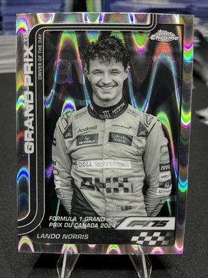 2025 Topps Chrome F1 F 1 B&W Ray Wave Grand Prix #130 Lando Norris *PRINT LINE*
