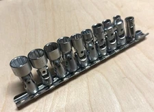 Genius Tools 1/4" MM Universal Socket Set + Blue Point Tools Adaptor