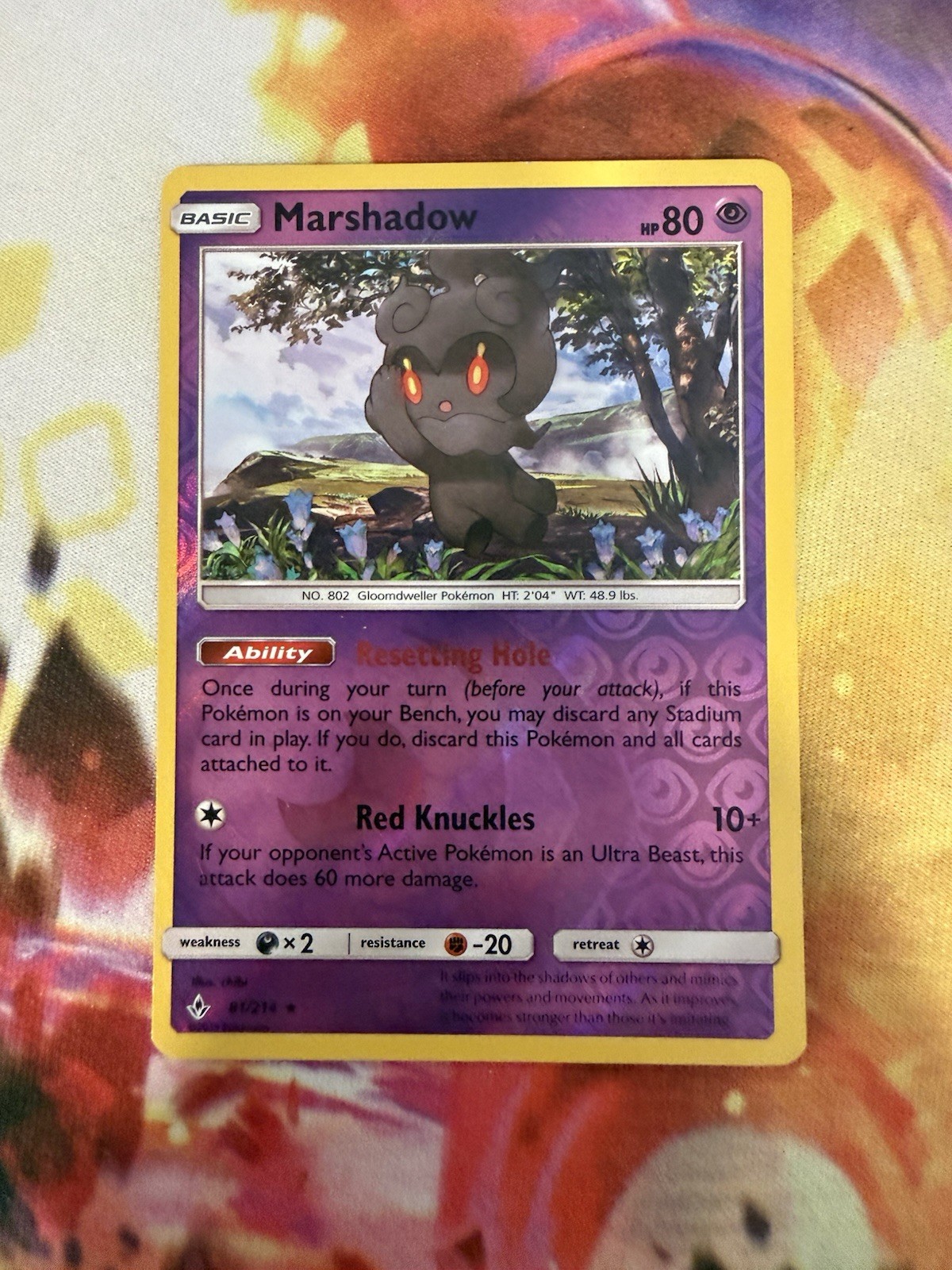 Marshadow 81/214 Reverse Holo Pokemon TCG SM - Unbroken Bonds MP