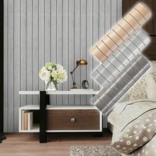 3M*40CM Wood Effect Wallpaper Grain Panel Stick Self Adhesive Wood Slat Wall UK