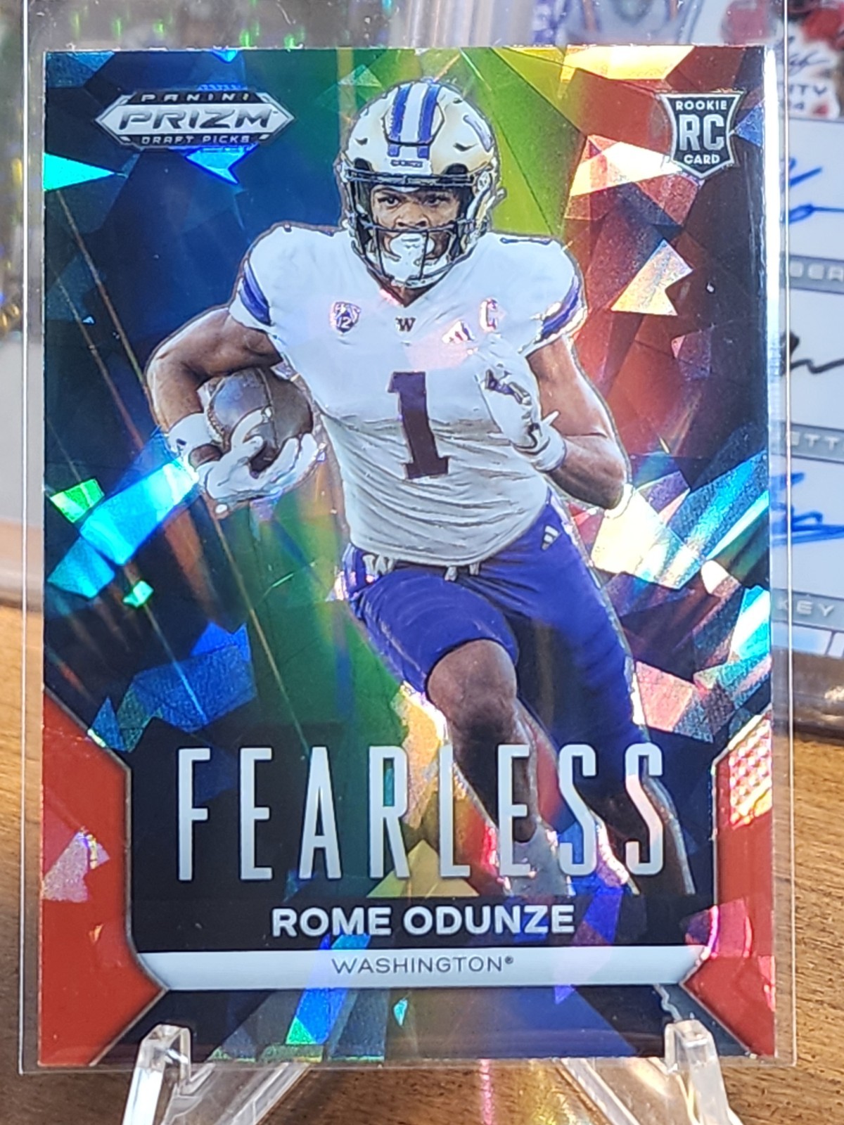 2024 Panini Prizm Draft Picks - Fearless Rome Odunze #F-RO Red Ice Prizm (RC)