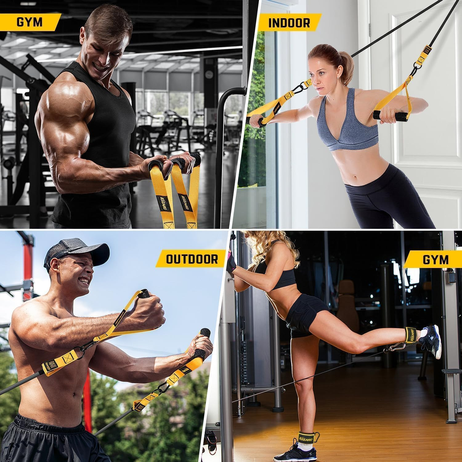 Heavy Resistance Bands Set for Strength Training & Home Workouts, 300/360Lbs