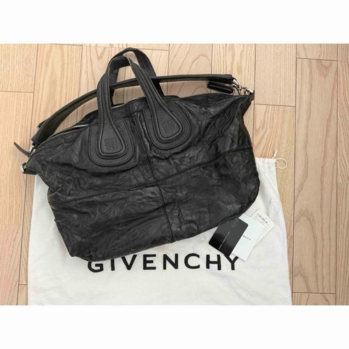 Authentic Givenchy Nightingale Leather 2Way Bag Black Riccardo Tisci Used Japan