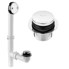 1 Pack 1-1/2" Polished Chrome Bathtub Tub Drain Kit Bath Waste Overflow Dra...