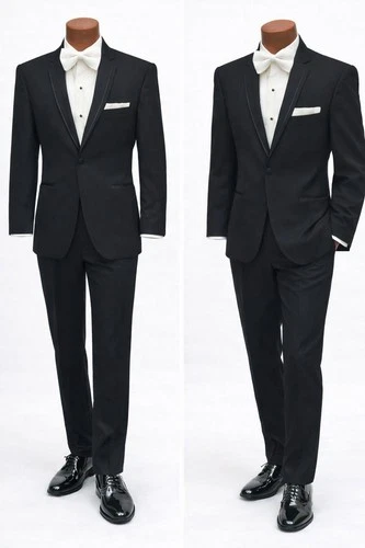 David Tutera Black Celebration Tuxedo – Modern Fit Jacket & Flat-Front Pants