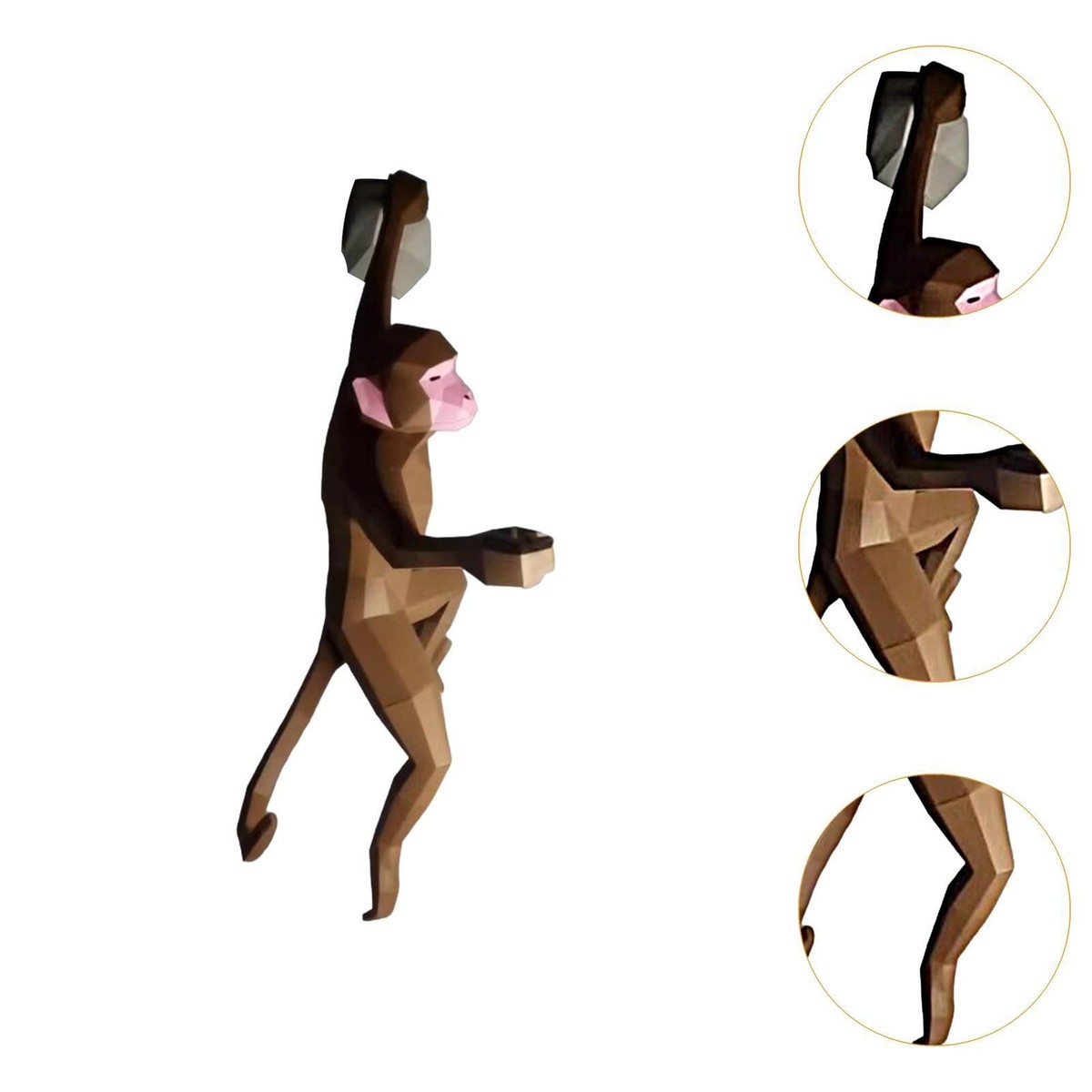 3D Monkey Paper Model Gift Monkey Wall Hanging Decoration for