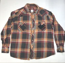 Wrangler Plaid Long Sleeve Pearl Snap Western Style Womens XL