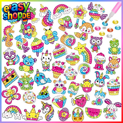 5D Diamond Painting Set für Kinder, 48 Teile, Tiere, DIY Kit