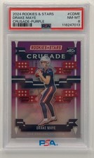 2024 Panini Rookies & Stars Drake Maye Crusade Purple /35 Patriots PSA 8