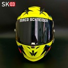 2x Helm Visier Aufkleber Wunschtext Helm Motorrad Visieraufkleber Wunschname JDM