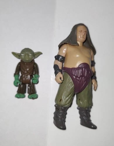 Vintage 1980s Star Wars Yoda & Return of Jedi Rancor Keeper 2 Action Figure Lot
