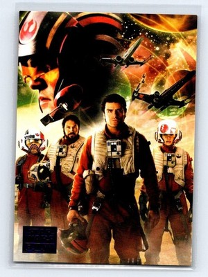 POE DAMERON 2018 Topps Star Wars Galaxy The Resistance Pilots Purple #38 83/99
