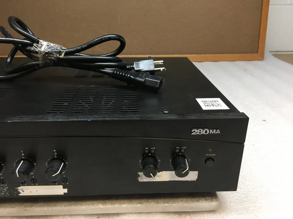 Crown 280MA Eight Input Dual 120V 80W Mixer-Amplifier G280MA - Image 3 of 4