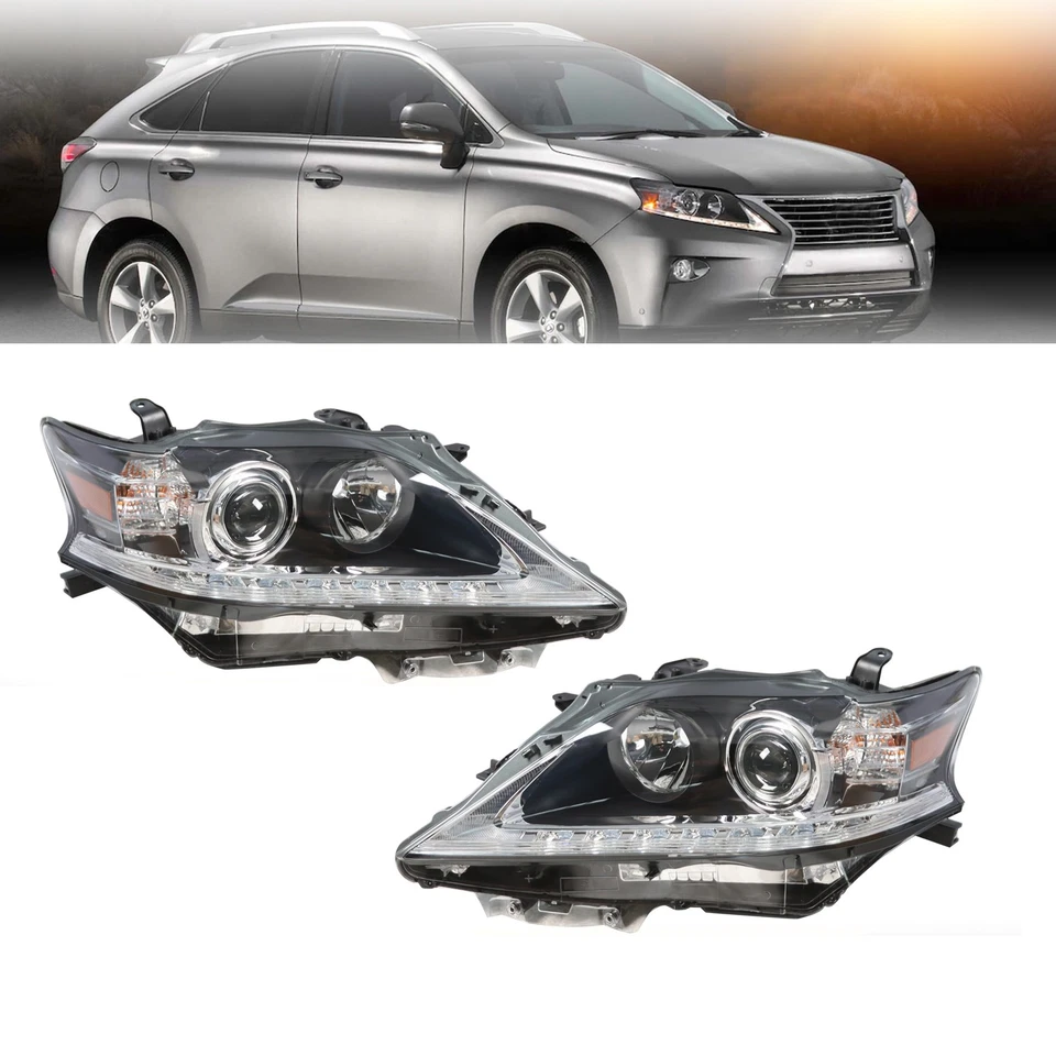 For 2013 2014 2015 Lexus RX RX350 RX450h HID Xenon Headlight LED DRL Left&Right Foto 2 de 4