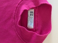 Vintage Russell Athletic Made in USA Sleeveless Shirt Medium Hot Pink Fuchsia