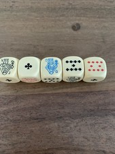 Pokerwürfel Set 5 Stück 15mm Durchmesser Ne...