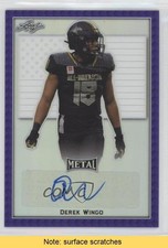 2020 Leaf Metal US Army All-American Bowl Purple 10/12 Derek Wingo Auto READ 1u6