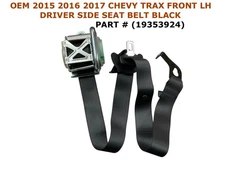 2015 2016 2017 Chevy Trax front left side seat belt BLACK 19353924