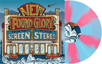 NEW FOUND GLORY FROM THE SCREEN TO YOUR STEREO 1 PINK  BLUE PINWHEEL VINYL LP
