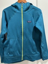 Patagonia Polartec Power Stretch Women's M Full Zip Hooded Fleece Jacket Pockets