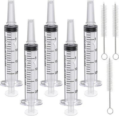 5 Pack No Needle Syringes for liquid,Pet Feeding,Scientific Labs,Dispensing,Oil
