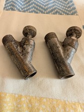 Lot of 2 Antique Gas Valves Water Spigots Beer Taps RARE!