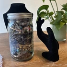 Fun “Mystery” Jewelry Jar Vintage Costume All Wearable Over 50 Items