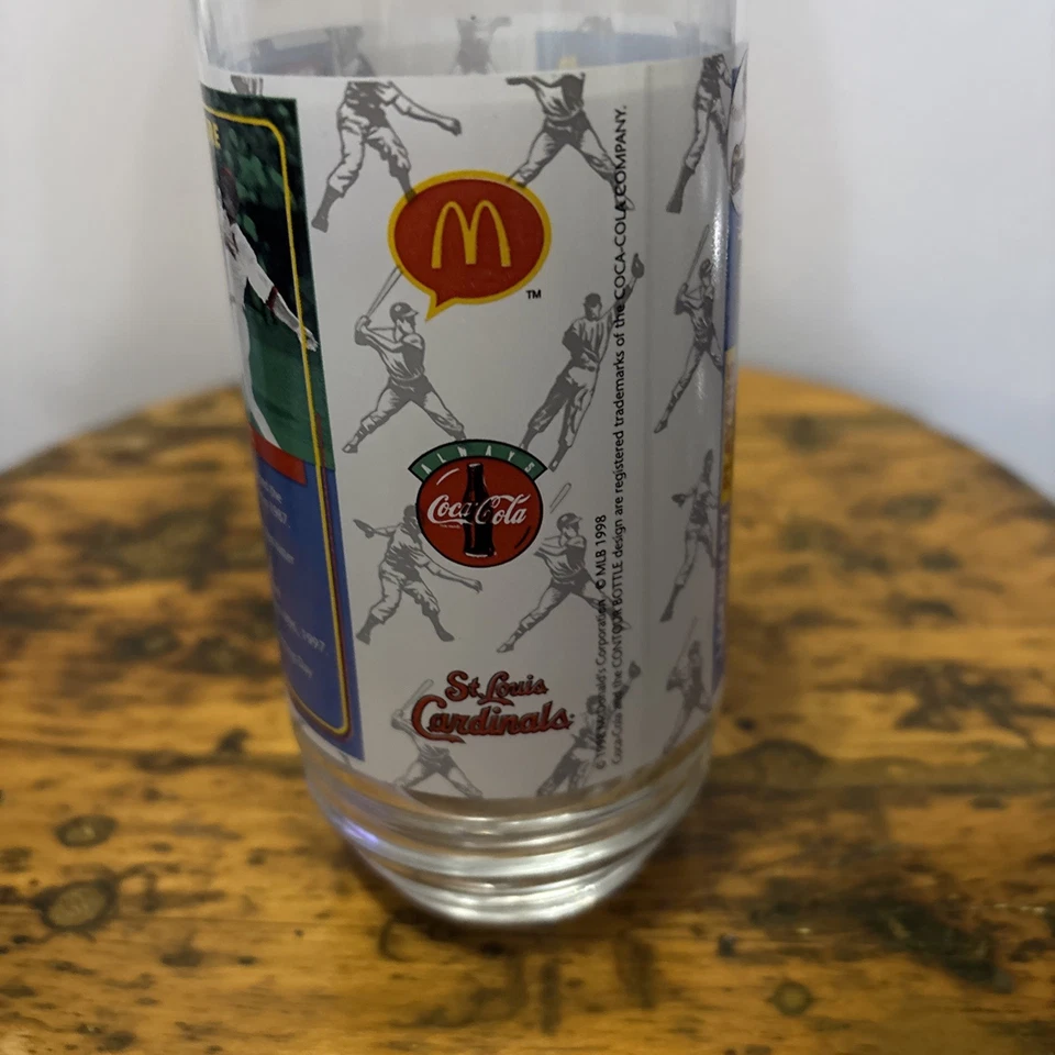 1998 McDonald's Drinking GLASS Mark McGwire ST. LOUIS CARDINALS Coca Cola - Image 4 of 4