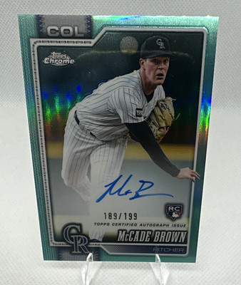 Topps Chrome 2025 McCade Brown Rockies RC Auto COL-RA 189/199