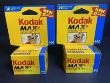 2- Vintage Kodak Max 400 36 Exposure Color Film Lot - NOS UNOPENED EXPIRED 2003