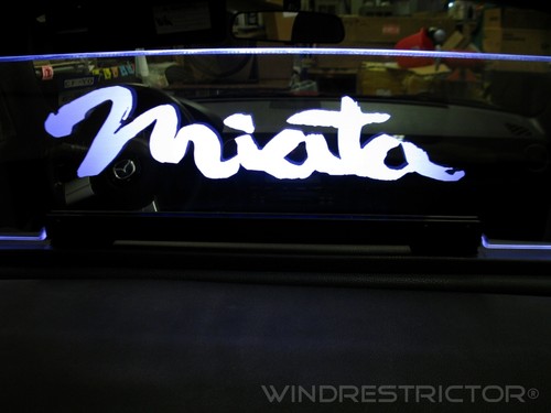 Wind Restrictor Screen Blocker for Mazda Miata Mx5 Ambient Lighting Engraved - Picture 9 of 10